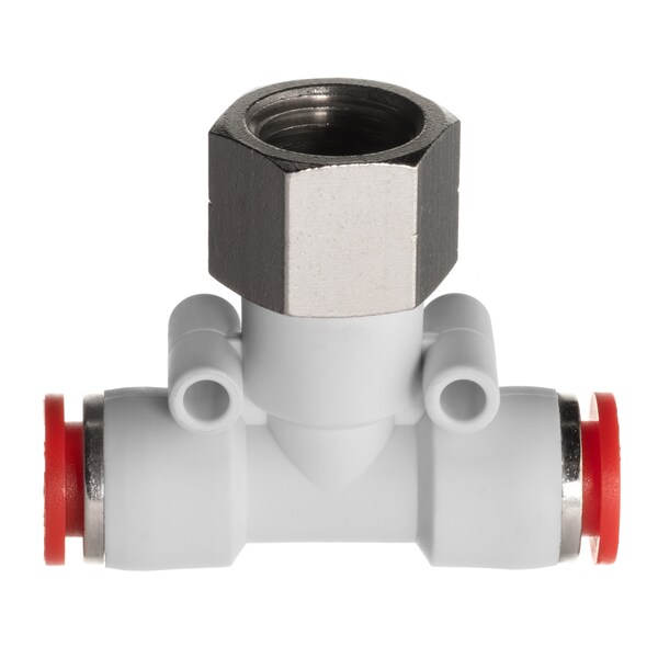 Usa Industrials Push to Connect Fitting-PBT-Female Branch Tee-1/4" OD x 1/4" FNPT ZUSA-PTC-PBT-526 - main